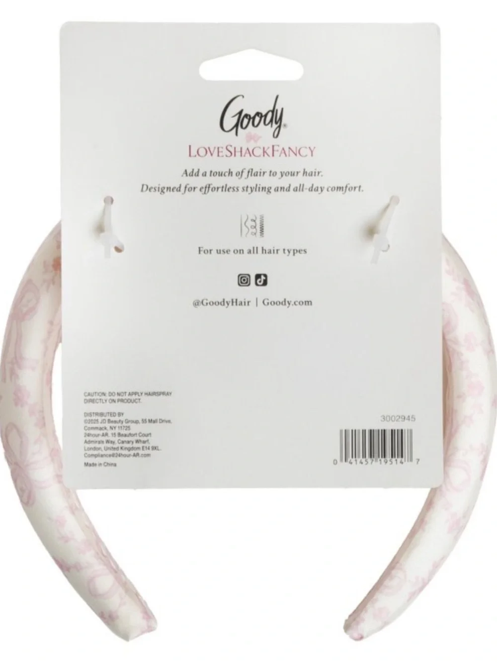 LoveShackFancy x Target - Goody Coquette Bow Padded Headband in Chantilly